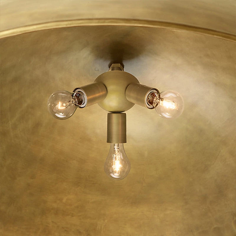 Staunton And Henry Vintage Distressed Bronze Dome Chandelier 3 Staunton And Henry Vintage Distressed Bronze Dome Chandelier