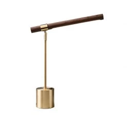 Staunton And Henry Modern Gold And Wood Desk Lamp Lighting