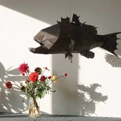 Staunton And Henry Lighting Grouper Fish Origami Ceiling Light