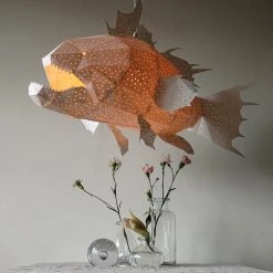 Staunton And Henry Lighting Grouper Fish Origami Ceiling Light