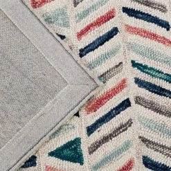 Staunton And Henry Frieda Pink And Blue Wool Rug