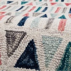 Staunton And Henry Frieda Pink And Blue Wool Rug