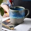Staunton And Henry Retro Japanese Blue And Grey Coffee Mug Kitchen