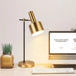 Staunton And Henry Vera Modern Black And Gold Desk Lamp Lighting