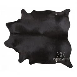 Staunton And Henry Pergamino Solid Black Cowhide Rug