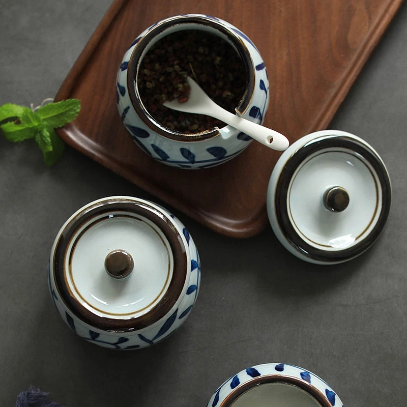 Staunton And Henry Akari Blue And White Japanese Condiment Jars 6 Staunton And Henry Akari Blue And White Japanese Condiment Jars