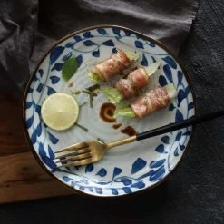 Staunton And Henry Akari Blue And White Japanese Lunch Plates - Set Of 4 Kitchen