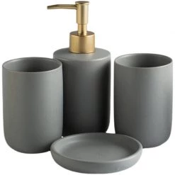 Staunton And Henry Classic Modern Bathroom Accessory Set