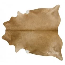 Staunton And Henry Rugs Pergamino Solid Tan Cowhide Rug