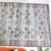 Staunton And Henry Souka Greige And Coral Distressed Rug Rugs