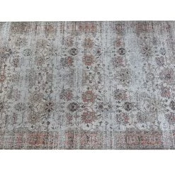 Staunton And Henry Souka Greige And Coral Distressed Rug Rugs