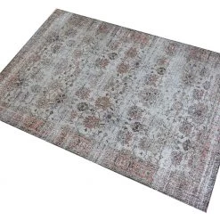 Staunton And Henry Souka Greige And Coral Distressed Rug Rugs