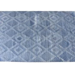 Staunton And Henry Patmos Blue Diamond Pattern Rug Rugs