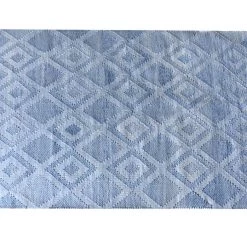 Staunton And Henry Patmos Blue Diamond Pattern Rug Rugs