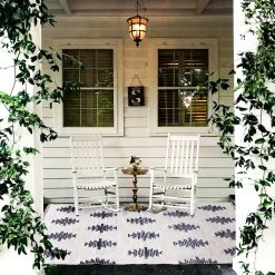 Staunton And Henry Inken Blue And White Modern Tribal Rug