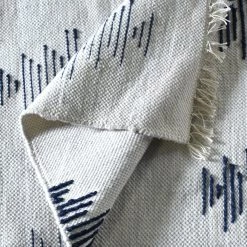 Staunton And Henry Inken Blue And White Modern Tribal Rug