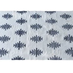Staunton And Henry Inken Blue And White Modern Tribal Rug