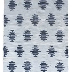 Staunton And Henry Inken Blue And White Modern Tribal Rug