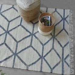 Staunton And Henry Ananda Modern Blue And White Rug Rugs