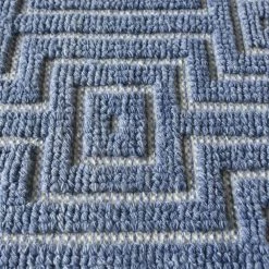 Staunton And Henry Lenen Textured Blue Rug Rugs
