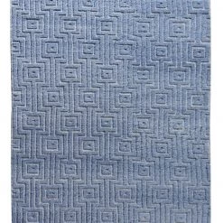 Staunton And Henry Lenen Textured Blue Rug Rugs
