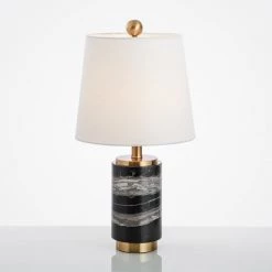 Staunton And Henry Marble Table Lamp With Gold Trim Lighting