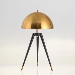 Staunton And Henry Modern Black And Gold Tripod Table Lamp Lighting