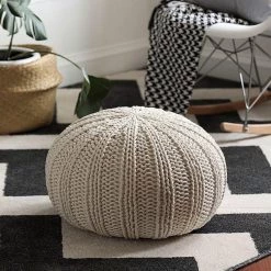Staunton And Henry Knit Pouf