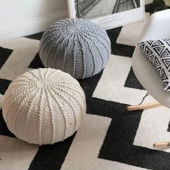 Staunton And Henry Knit Pouf