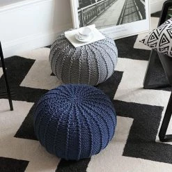 Staunton And Henry Knit Pouf