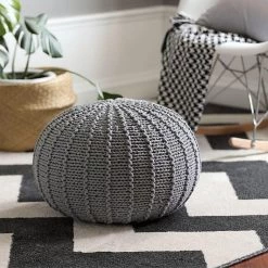 Staunton And Henry Knit Pouf