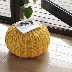 Staunton And Henry Knit Pouf