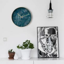 Staunton And Henry Wall Decor Modern Blue And Gold Wall Clock