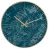 Staunton And Henry Wall Decor Modern Blue And Gold Wall Clock