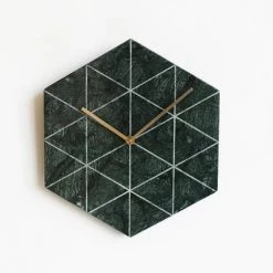 Staunton And Henry Hexagon Marble Wall Clock