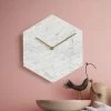 Staunton And Henry Hexagon Marble Wall Clock