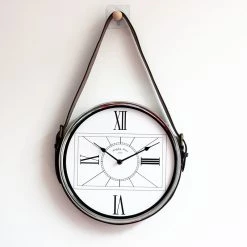 Staunton And Henry Silver Hanging Wall Clock