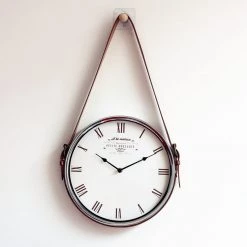 Staunton And Henry Silver Hanging Wall Clock