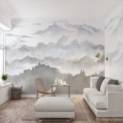 Staunton And Henry Misty Mountains Wall Mural Wall Decor