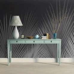 Staunton And Henry Wall Decor Grey Palm Wallpaper