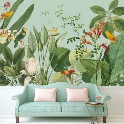 Staunton And Henry Wall Decor Birds Of Paradise Tropical Wall Mural