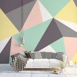 Staunton And Henry Nordic Pastel Geometric Wallpaper Wall Decor