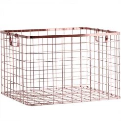 Staunton And Henry Home Accessories Square Copper Storage Basket