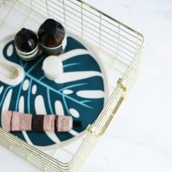 Staunton And Henry Square Gold Storage Basket