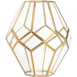 Staunton And Henry Gold And Glass Faceted Vase Home Accessories