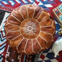 Staunton And Henry Furniture Moroccan Leather Pouf
