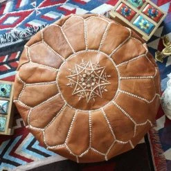 Staunton And Henry Furniture Moroccan Leather Pouf