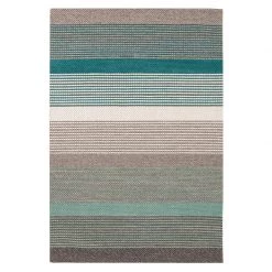 Staunton And Henry Rugs Teal And Grey Chunky Weave Rug