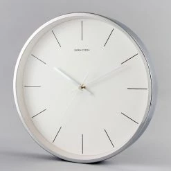 Staunton And Henry Minimalist Nordic Silver Wall Clock Wall Decor