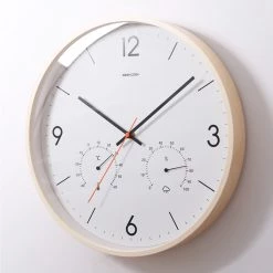 Staunton And Henry Wall Decor Nordic Clock With Temperature And Humidity